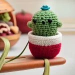 paso a paso llavero amigurumi cactus