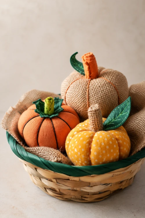 calabazas de tela de halloween