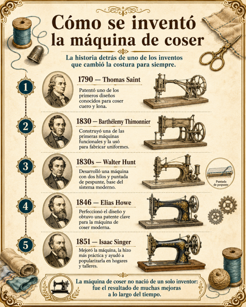 como se invento la maquina de coser
