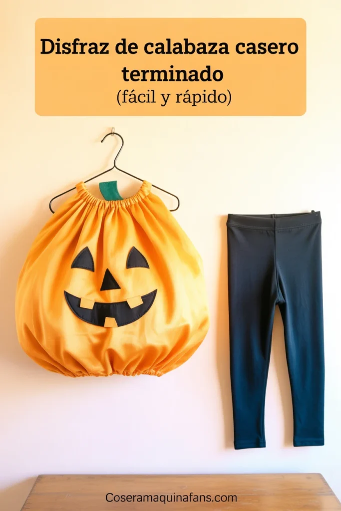 como coser un disfraz de calabaza para niños