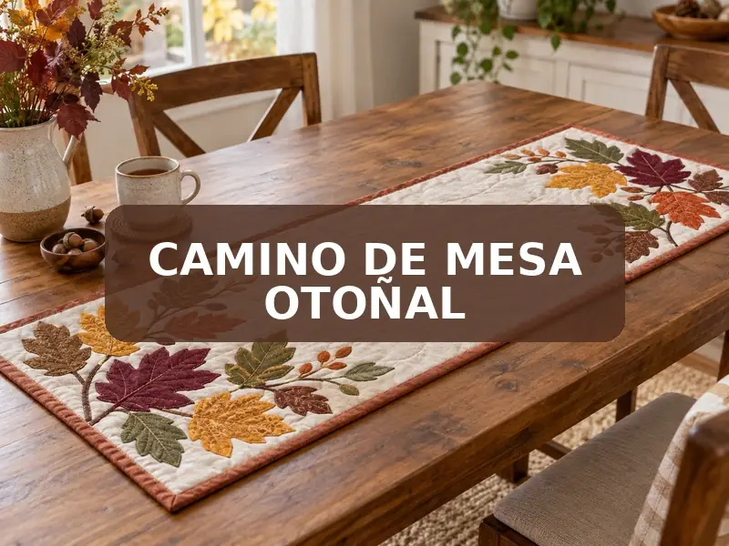 camino de mesa otoñal de tela diy