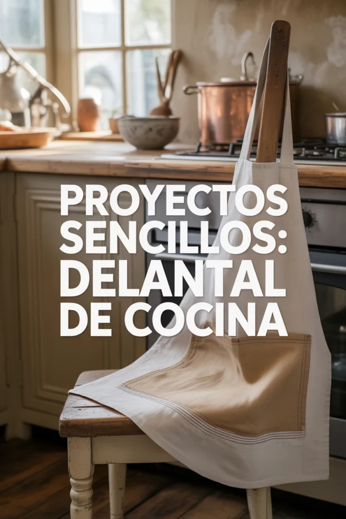 proyectos de costura sencillos delantal cocina