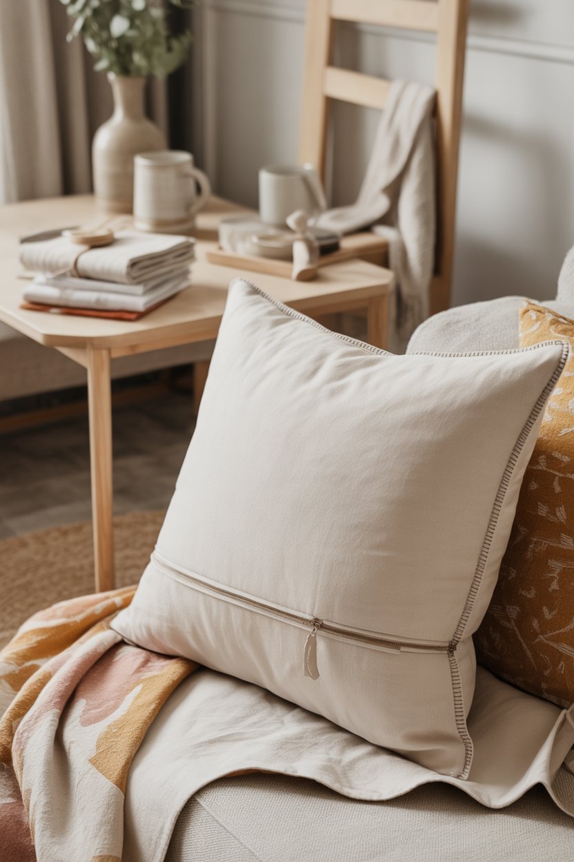 Funda de cojín personalizada con cierre invisible