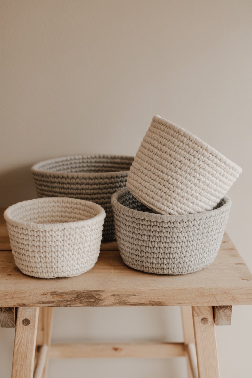 Cestas plegables de tela estampada