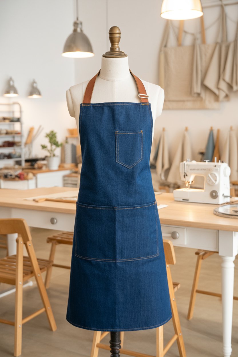 Delantal de cocina con bolsillo grande