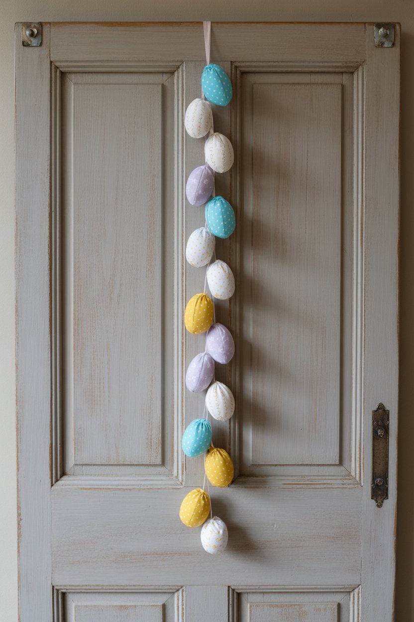 Guirnalda de huevos de tela