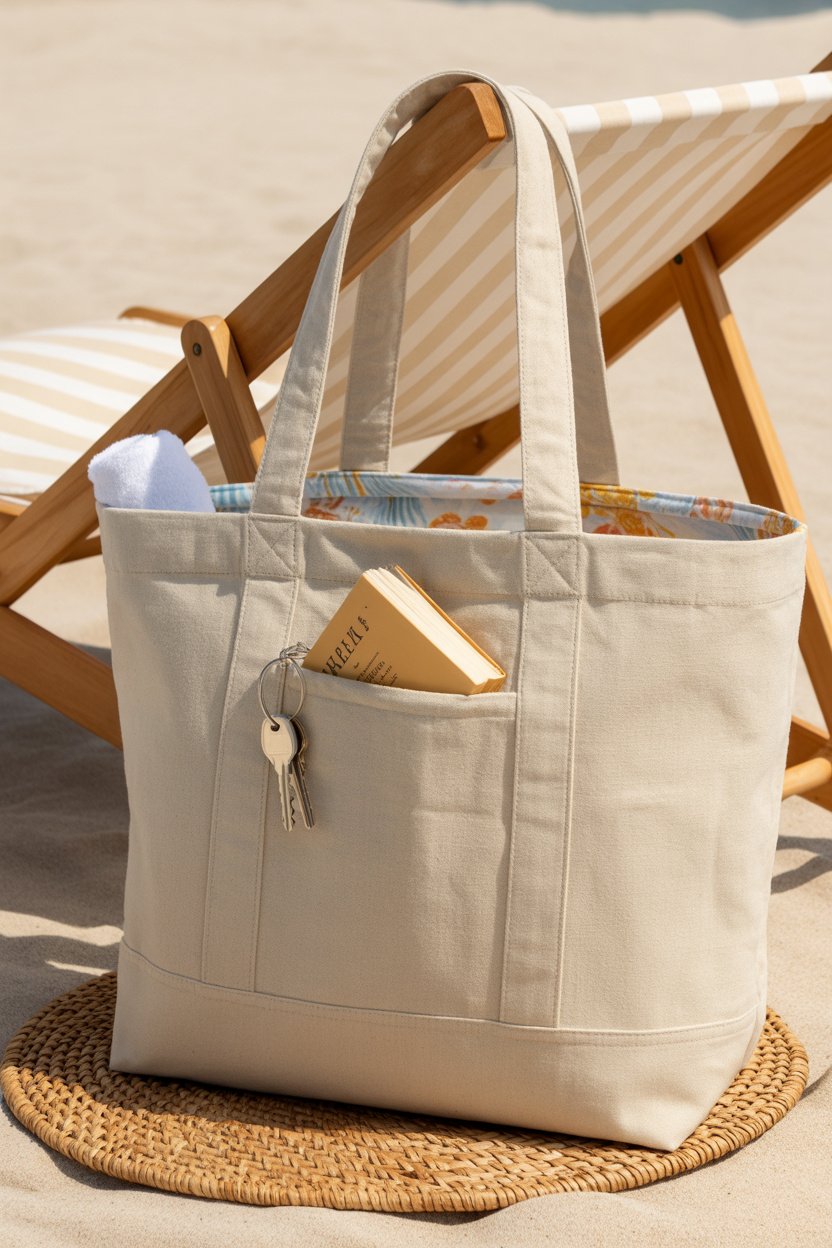 Bolsa de playa reversible
