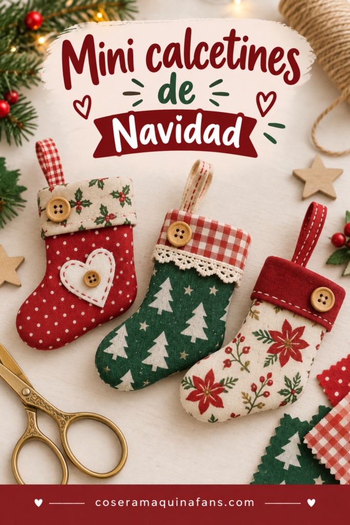 calcetines navidad tela