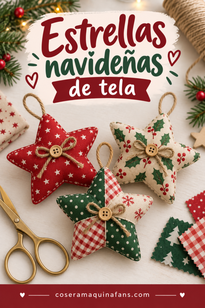 estrellas navidad tela