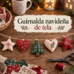 guirnalda tela navideña diy