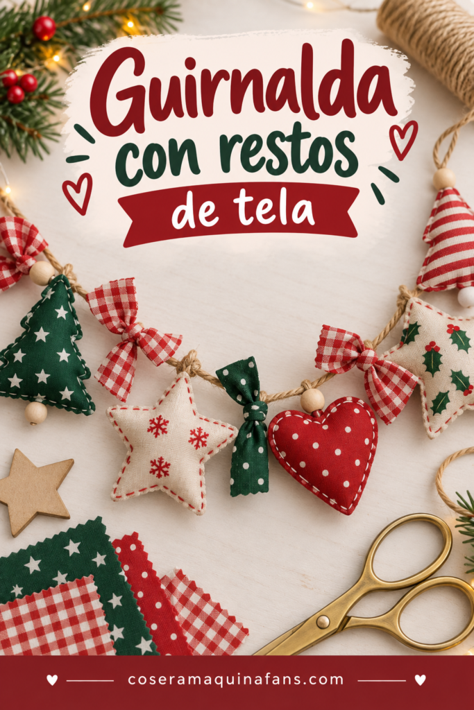guirnaldas de tela con retales