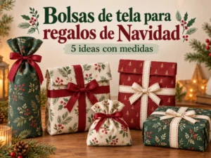 como hacer bolsas de tela para envolver regalos en navidad