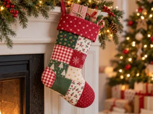 bota de navidad con retales diy